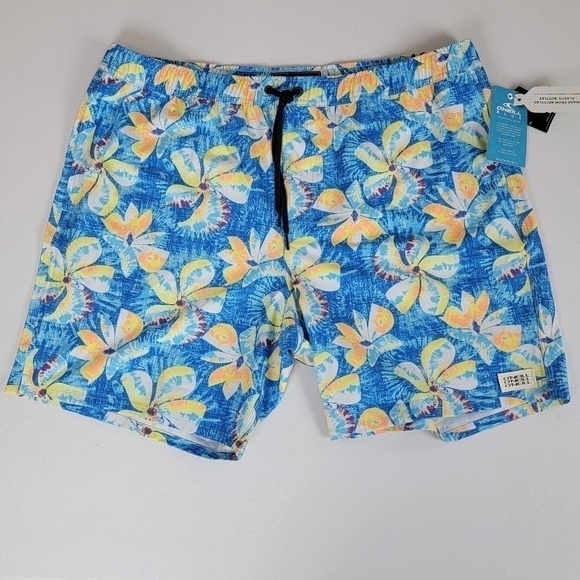 O'Neill Multi Color Tropical Floral Mashup Volley Boardshorts Sz XXL NEW - Picture 2 of 16